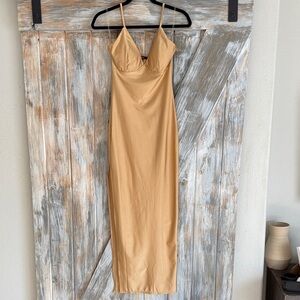 Forever 21 Strapless Tan Dress